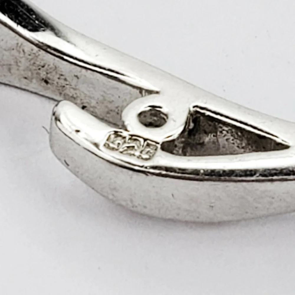 Vintage Pendant Sterling Silver 925 1.5in Silver Rhinestone Moveable Stones